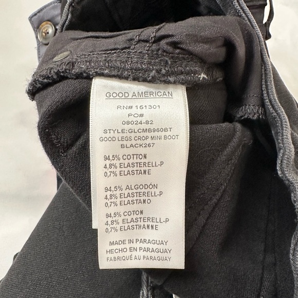 Good American Good Legs Button Fly Crop Mini Bootcut Jeans (2/26) - Picture 7 of 7